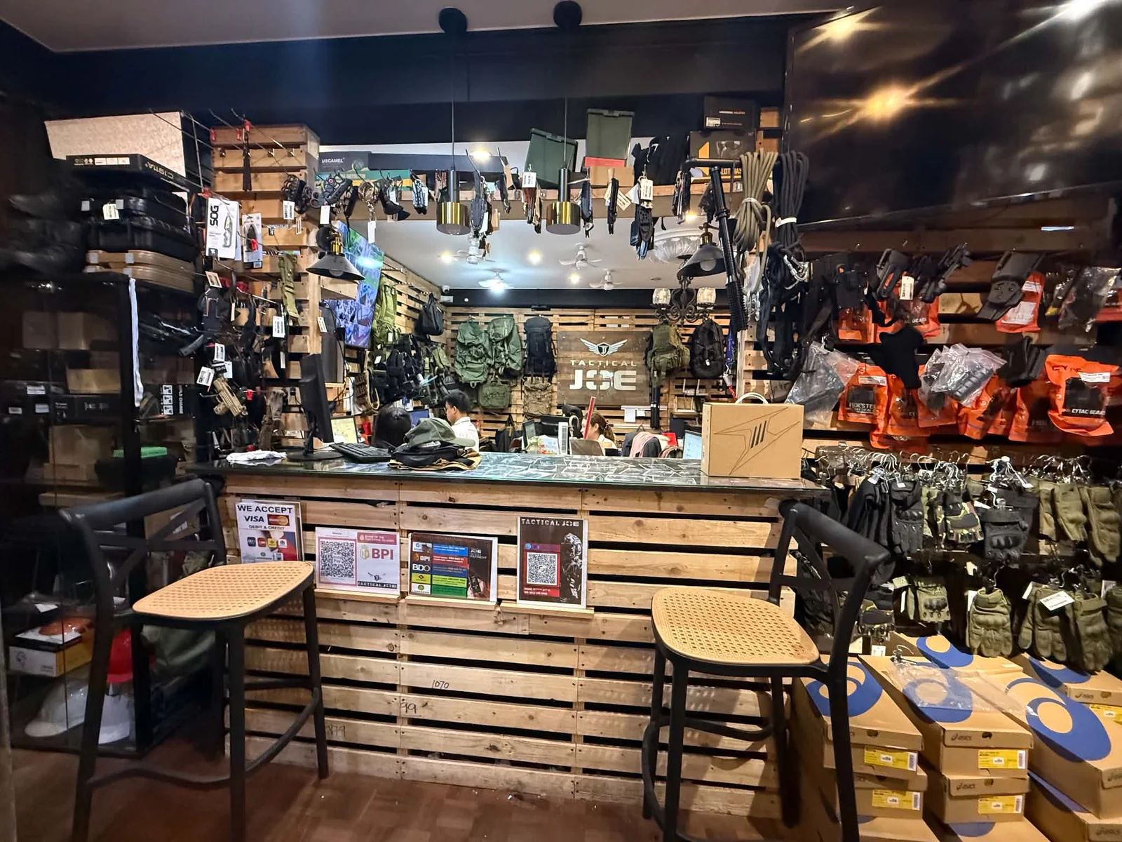 Tactical Joe store front counter and customer service area